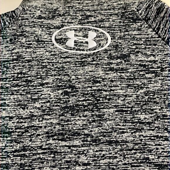 Under Armour Heather Grey Half Zip Pullover Long Sleeve Mock Neck Shirt- Small - Picture 7 of 10